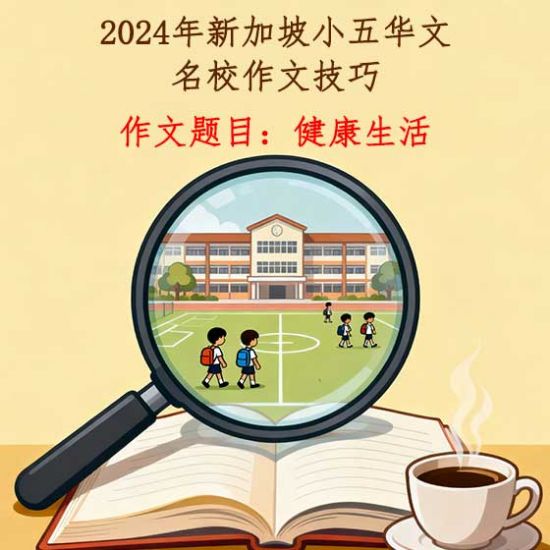 图片 2024年名校小五华文看图作文主题：健康生活