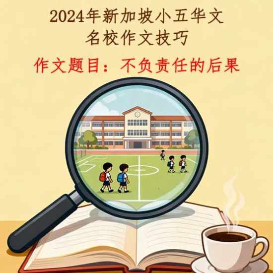 图片 2024年名校小五华文看图作文主题:不负责任的后果