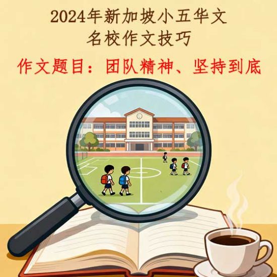 图片 2024年名校小五华文看图作文主题：团队精神、坚持到底