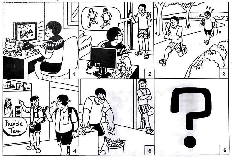 2024小五华文看图作文：爱心捐献、勇于认错