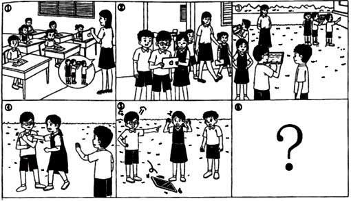 2024小五华文看图作文：小组合作