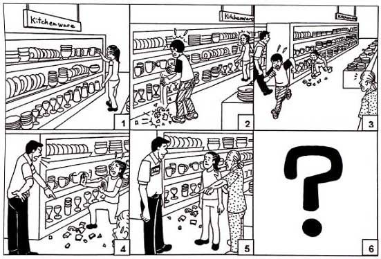 2024小五华文看图作文：误会一场